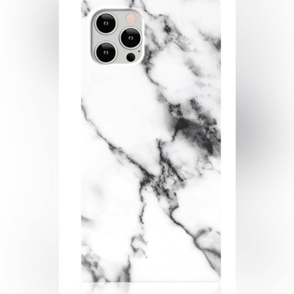 FLAUNT White Marble SQUARE iPhone 12 Pro/iPhone 12‎ Case